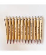 Jxueych Bamboo Retractable Ballpoint Pens 12 Pack Black Ink 1mm Motivati... - €9,54 EUR