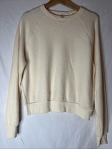 alternative apparel women Large Ivory  pullover  fleece  sweater - $370.88 MXN