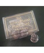 Vintage 6 Silver Plated Grape Place Card Holders - Made In Spain - €25,18 EUR