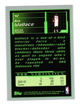 2003-04 Topps Rookie Matrix #42 Ben Wallace Detroit Pistons - $2.00