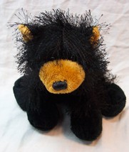GANZ Webkinz FUZZY BLACK BEAR 8&quot; Plush Stuffed Animal Toy - £11.68 GBP