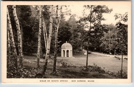 Sieur De Monts Spring Bar Harbor Maine Postcard Gazebo Round Building Unposted - £6.88 GBP