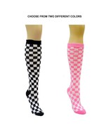 Checkered Pattern Knee High Socks (Adult Medium) - £4.38 GBP+