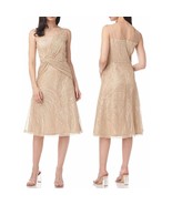 JS Collections Faith Sequin Knee Length Dress Champagne Size 4 NEW - $205.15 CAD
