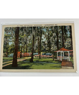 Postcard  Jacksonville FL Oriental Gardens Linen Posted 1942  - £4.64 GBP