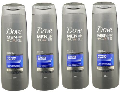 Primary image for 4 X NEW Dove Men + Care Shampoo Oxygen Charge Caffeine OxyCharge 12 fl oz 355mL