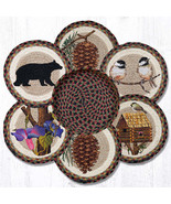 Earth Rugs TNB-81 Cabin Bear Trivets in a Basket 10&quot; x 10&quot; - £62.05 GBP