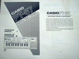 Casio PT-87 Keyboard Owner&#39;s Manual, PT87 - $11.87