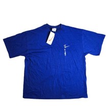 Vintage 90s Nike Shirt Swoosh Size XL Made in USA Blue Embroidered Swoosh NEW - £27.82 GBP