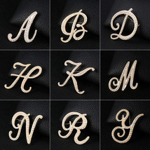 WEIMANJINGDIAN Gold Initial Brooch with Simulated Pearls - $29.95