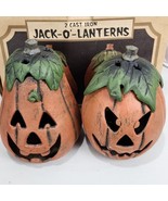 CAST IRON JACK O LANTERNS PUMPKINS IN BOX TWO SIDED FACES - £67.17 GBP