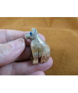 Y-DOG-GE-32) gray German Shepherd DOG small gem stone carving SOAPSTONE ... - $11.77 CAD