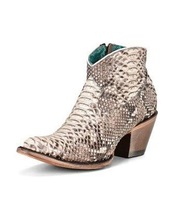 Corral Womens Exotic Full Python Almond Toe Booties - £199.83 GBP