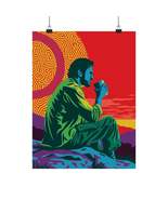 Vibrant Matte Vertical Poster - Sunset Contemplation Art - €23,39 EUR