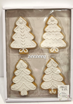 New Jingles and Joy Christmas Frosted Gingerbread Tree Cookie Ornaments - £23.73 GBP