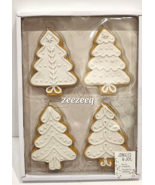 New Jingles and Joy Christmas Frosted Gingerbread Tree Cookie Ornaments - £23.73 GBP