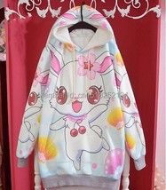 Cute Winter Womens ita  Cherry  Bunny Kawaii Loose Hoodie Harajuku Long Sleeve T - £78.34 GBP