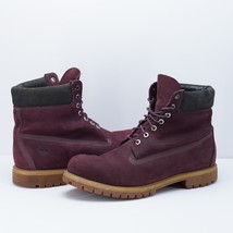 6&quot; Premium Timberland Waterproof Boots Dark Port Red Men 14  Morado A17YN - £80.71 GBP