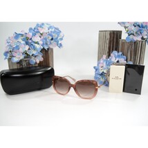 Coach OHC8320 Peach Tortoise Acrylic Metal Logo Sunglasses NWT Case - $159.20 CAD