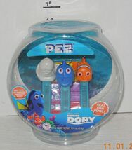 PEZ Disney Finding Dory 3 Dispenser Gift Set with usable Plastic Fish Bowl - $29.65