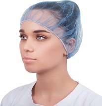 1000 Pack Blue Disposable Nylon Hair Nets 24&quot; /w Elastic Edge Mesh - £110.91 GBP