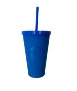 STARBUCKS Grande Soft Touch Matte Cobalt Blue 16 oz. Cold Cup Tumbler NEW - $27.59 CAD