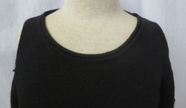 Zero Degree Celsius black knit sweater cold shoulder slit arms Sz S - £19.61 GBP