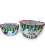 New Temptations By Tara Ceramic  Christmas 2 Pc. Bowl Set 3qt &amp; 2 qt  Ov... - $389.31 MXN