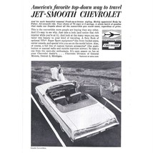 Jet Smooth Chevrolet Impala Convertible Car Auto 1960s Vintage Print Ad ... - $9.41