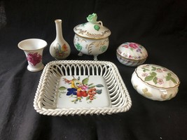 collection of 5 small Herend items 1 x Wedgewood - £88.13 GBP