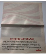 Vintage Meijer Promotion Paper Window Flag United We Stand Sept 11 2001 - $2.72 CAD