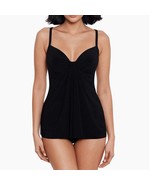 Miraclesuit Rock Solid Marina Swim Tankini Top Black 8 NEW - $55.00