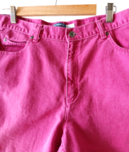 Womens Liz Claiborne Classic Fit Denim J EAN Shorts 16P Pink Raspberry - £11.62 GBP