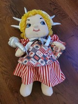 Vtg Statue Of Liberty Lady Plush 22&quot; America Doll. Hand Made Outfit - £36.02 GBP