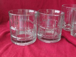 rocks/whiskey glasses 2, block pattern at bottom  (hall) - £2.34 GBP