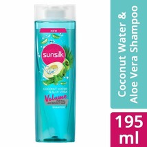 Sunsilk Coconut Water &amp; Aloe Vera Volume Hair Shampoo 195ml pack (6.6 oz) - £9.40 GBP