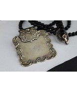 vintage / antique monogram MID CENTURY necklace pendant ESTATE SALE 80g ... - $140.24