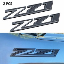 `2x Z71 Emblems For Chevy Chevrolet Silverado Tahoe Suburban 3D Raised Black - £15.84 GBP