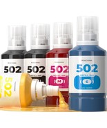 502 Ink Refill Bottles Compatible Refill Ink Replacement for EPSON Ecota... - £44.18 GBP
