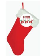 PLUSH 18&quot; STOCKING &amp; CHRISTMAS CANDY CANE BUTTON PERSONALIZED PINBACK BU... - $439.27 MXN