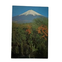 Vintage Mount Fuji Volcano  Japan Topographical Continental Postcard - $5.99