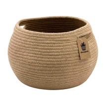 Cute Round Basket - Cotton Rope Jute Baskets In Living Room Woven Towel ... - $31.99