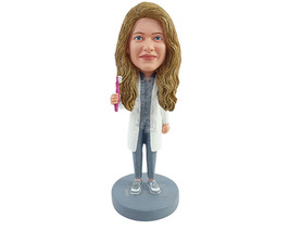 Custom Bobblehead Young dentist doctor showing how properly brush your teeth wit - £71.14 GBP