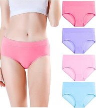 wirarpa Women&#39;s Underwear Cotton Mid Waisted Ladies Panties Full Coverag... - $16.99