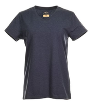 Blue Mountain YKL-9072 Women&#39;s Short Sleeve V-Neck T-shirt, Navy Heather... - $21.55