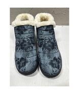 Yes We Vibe Winter Sneaker Slipper Grey Sophie Floral Slip On Womens Siz... - $49.45