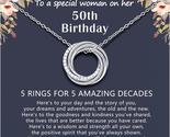 50Th Birthday Gifts for Women, Silver Happy Birthday Jewelry Gift for He... - $33.50