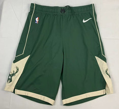 Milwaukee Bucks Game Worn Shorts Authentic Team Issue Nike NBA Rodions Kurucs - £124.61 GBP