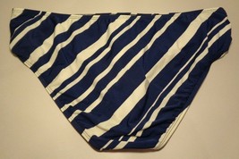 Alex Marie Size 12 Nautical Stripe Ruched Pant Navy New Women&#39;s Bikini Bottom - £46.68 GBP