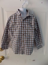 Janie and Jack Plaid Button Down Shirt Long Sleeve Size 6 Boy&#39;s EUC - $16.06